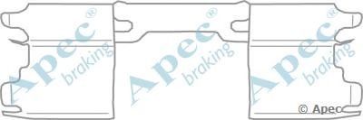 APEC BRAKING kit1128 -  Комплектующие, тормозные колодки